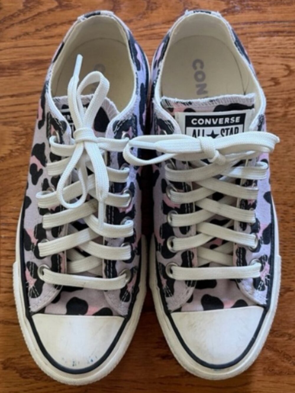 Converse platform low sneaker purple Black pink leopard print All Star Shoe Y3 5